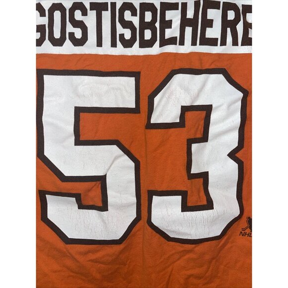 SHANE GOSTISBEHERE #53 PHILADELPHIA FLYERS T-SHIRT YOUTH LARGE 14/16 REEBOK - Picture 2 of 4